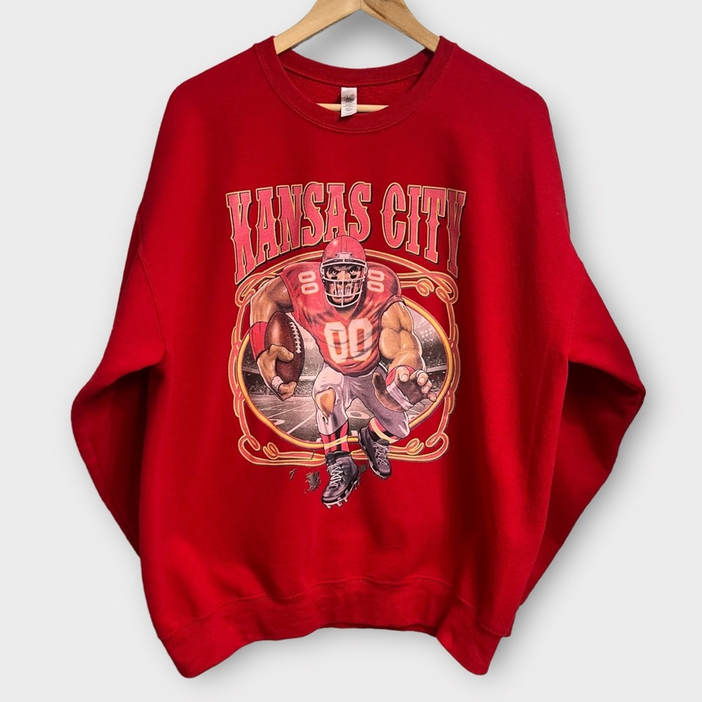 Kansas City Chiefs Football Retro Graphic Crewneck Sweatshirt XL